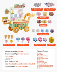 VEVOR H376A Ice Cream Trolley Playset for Kids