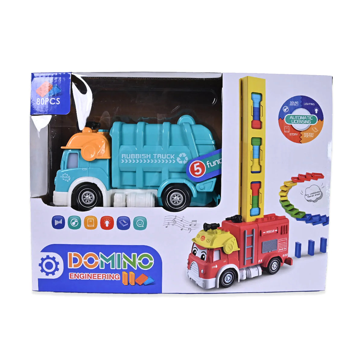 Domino Engineering 80 Pcs With Toy Truck | Domino Engineering Toy