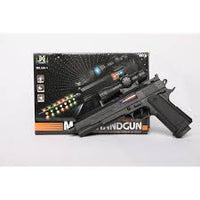Electric Music Toy Gun with LED Lights, Vibration & Scope