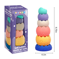 Baby Sensory Balls | Soft Silicone Stacking Teething Toys