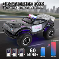 2.4GHz Remote Control Police Themed Rock Crawler With Rechargeable Batteries & Lightning Effects