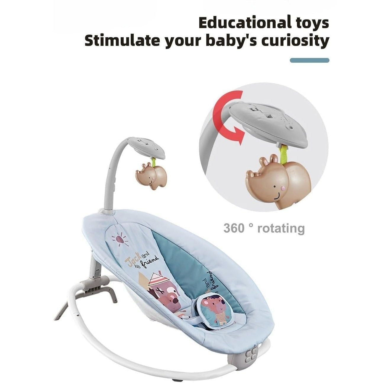 Rhythamic Rocker Baby Rhythmic Rocker Portable Electric Cradle| With Vibration And Remo ...