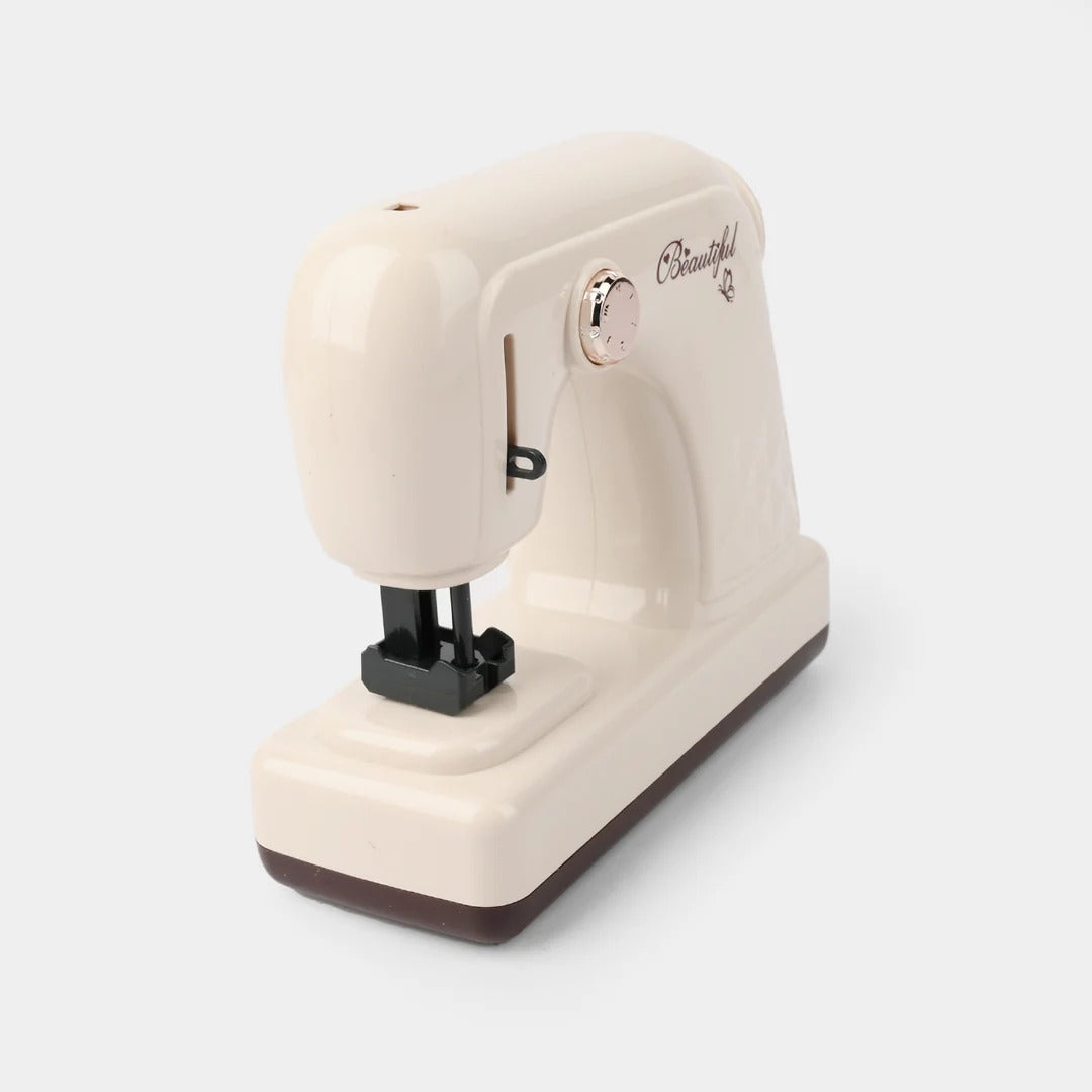 Mini Electric Sewing Machine Toy Set | Pretend Play Sewing Machine for Kids 3+