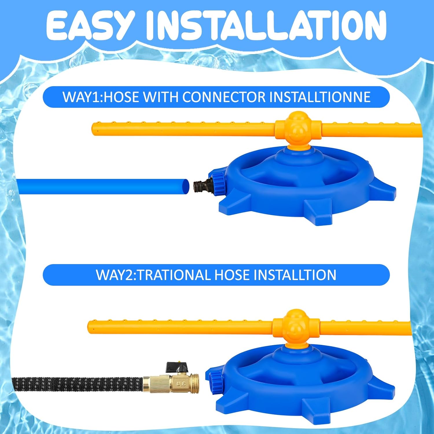 Rotating Water Spray Fun Summer Toy | Water Sprinkler For Kids