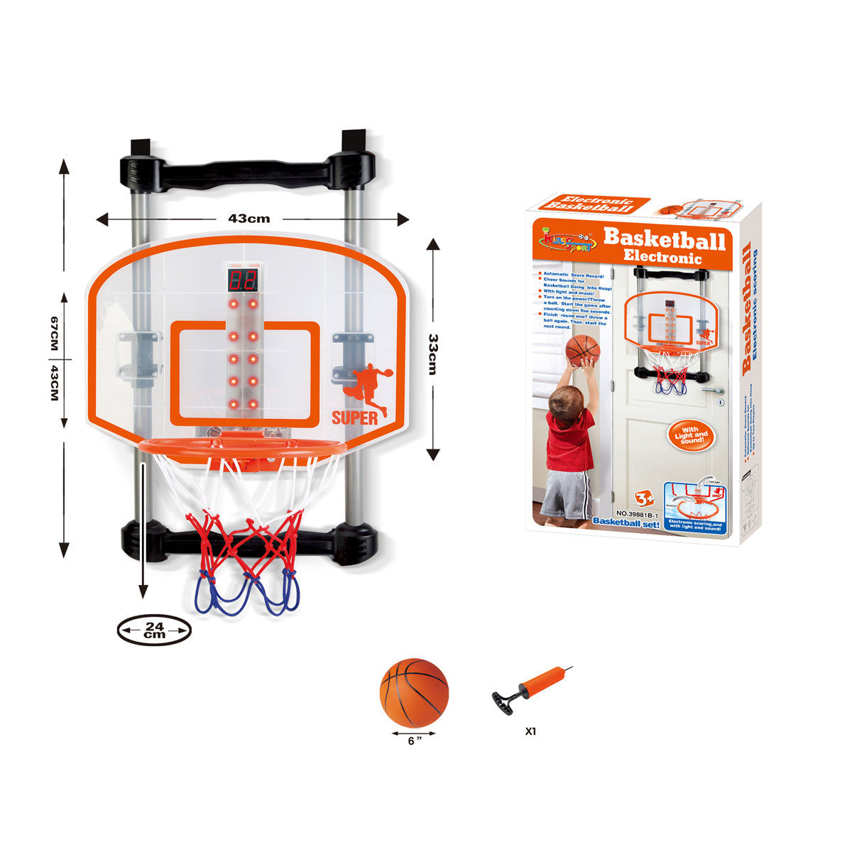 Electronic Basketball Basket Automatic | Basketball Toy For Kids