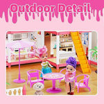 14 Rooms Doll House With LED Lights & Barbie Accessories