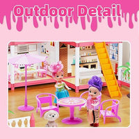 14 Rooms Doll House With LED Lights & Barbie Accessories