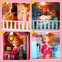 379PCS DIY Doll House Villa 5-Storey 17-Room Playset