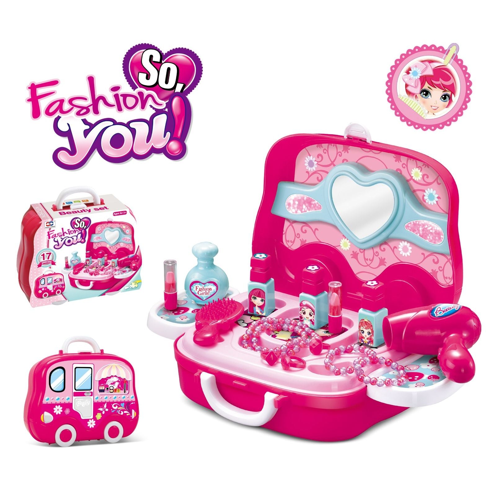 Fashion You Beauty Set Brief Case | Baeuty Toy Set For Girls