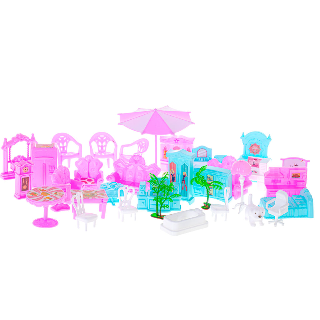 Happy Childhood 4 Story & 11 Room Doll House Playset For Girls