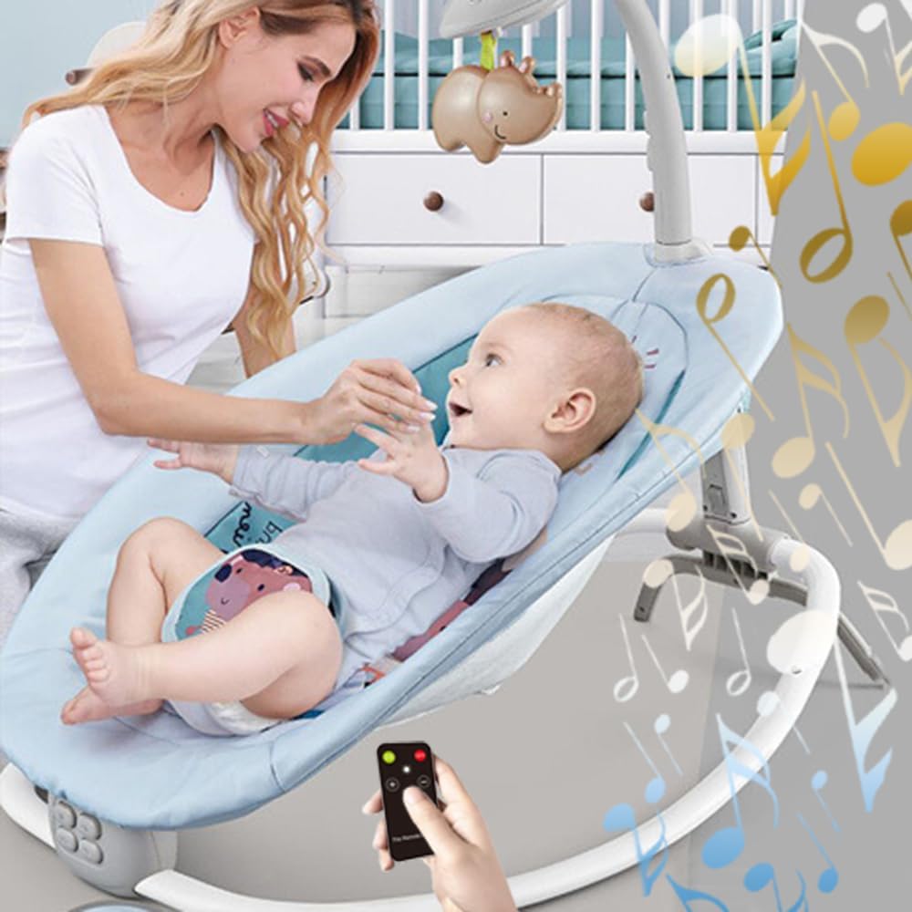 Rhythamic Rocker Baby Rhythmic Rocker Portable Electric Cradle| With Vibration And Remo ...
