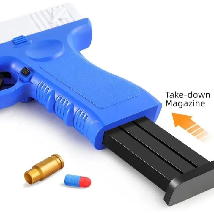 Glock Realistic Shell Ejection Gun | Soft & Warm Bullets With Silencer