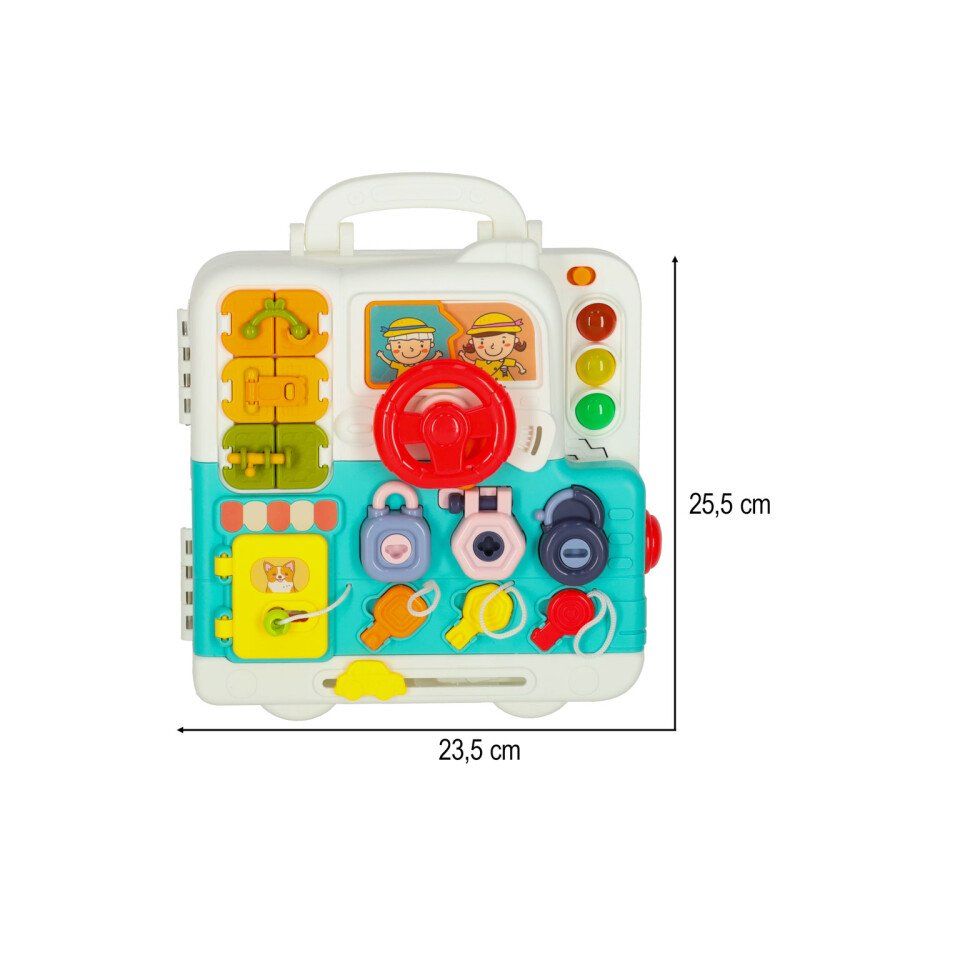 Montessori Busy Board Suitcase With Bear | Sensory 18in1 Interactive Book For Kids