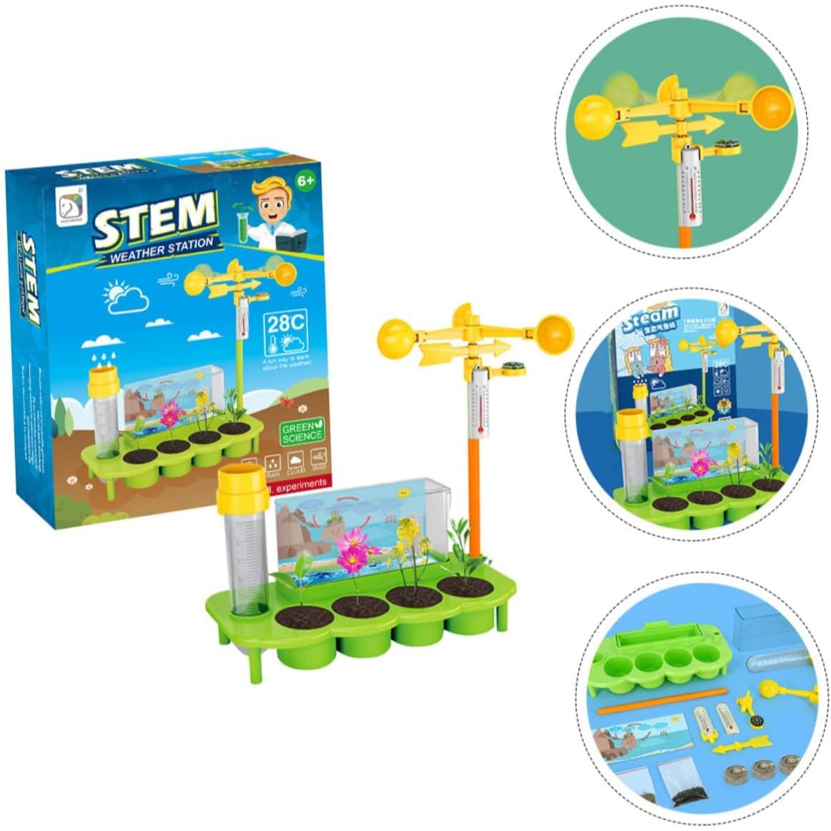 Stem Weather Station Kit | Science Experiment Kit For Kids | Plant Growth & Climate Observation