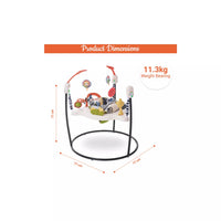 Baby Activity Jumper with Music & Toys | Adjustable Height Activity Bouncer with Fun Toys for 4–12 Month Babies