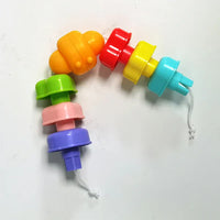 Huanger Montessori Flower Nails Bucket Toy