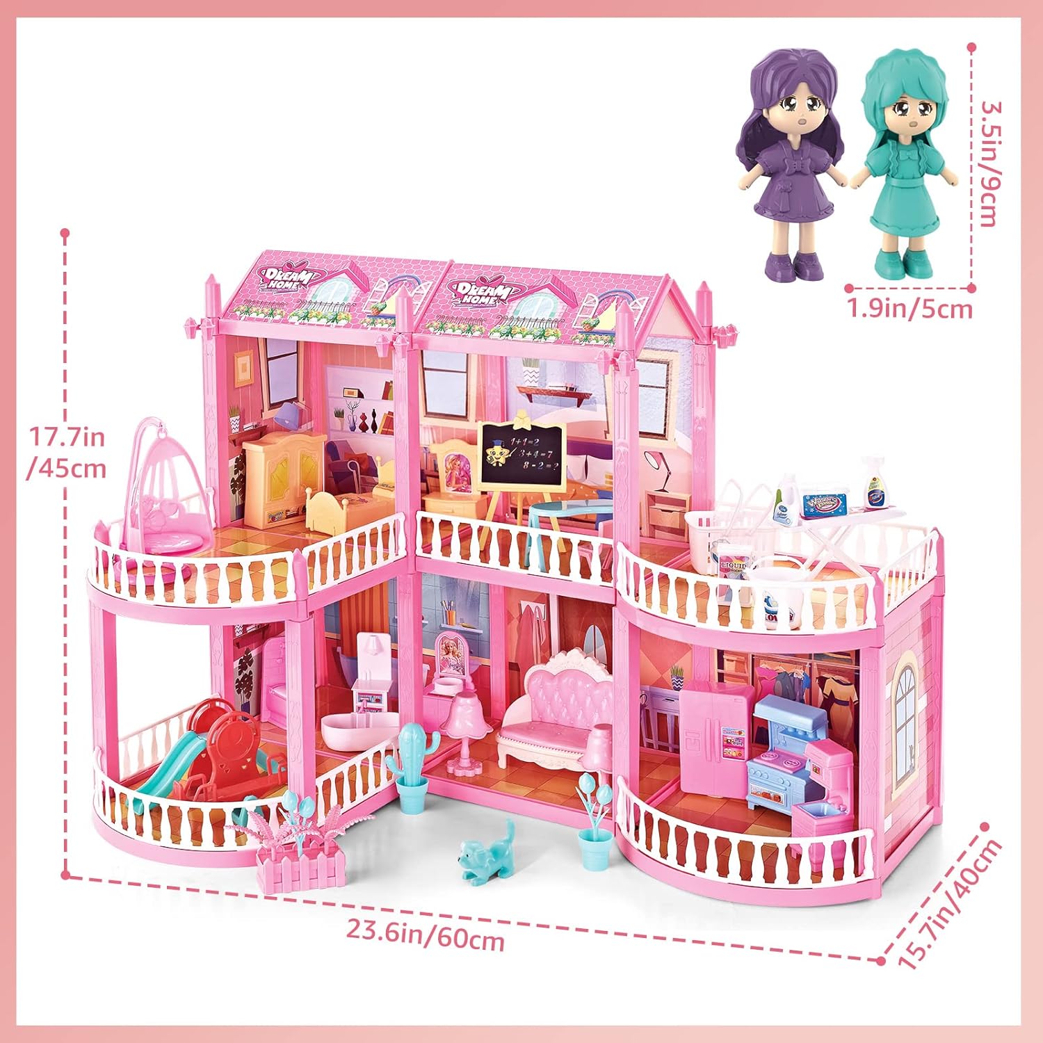 Castle Dream Home DIY | 150 Pcs Doll House For Girls