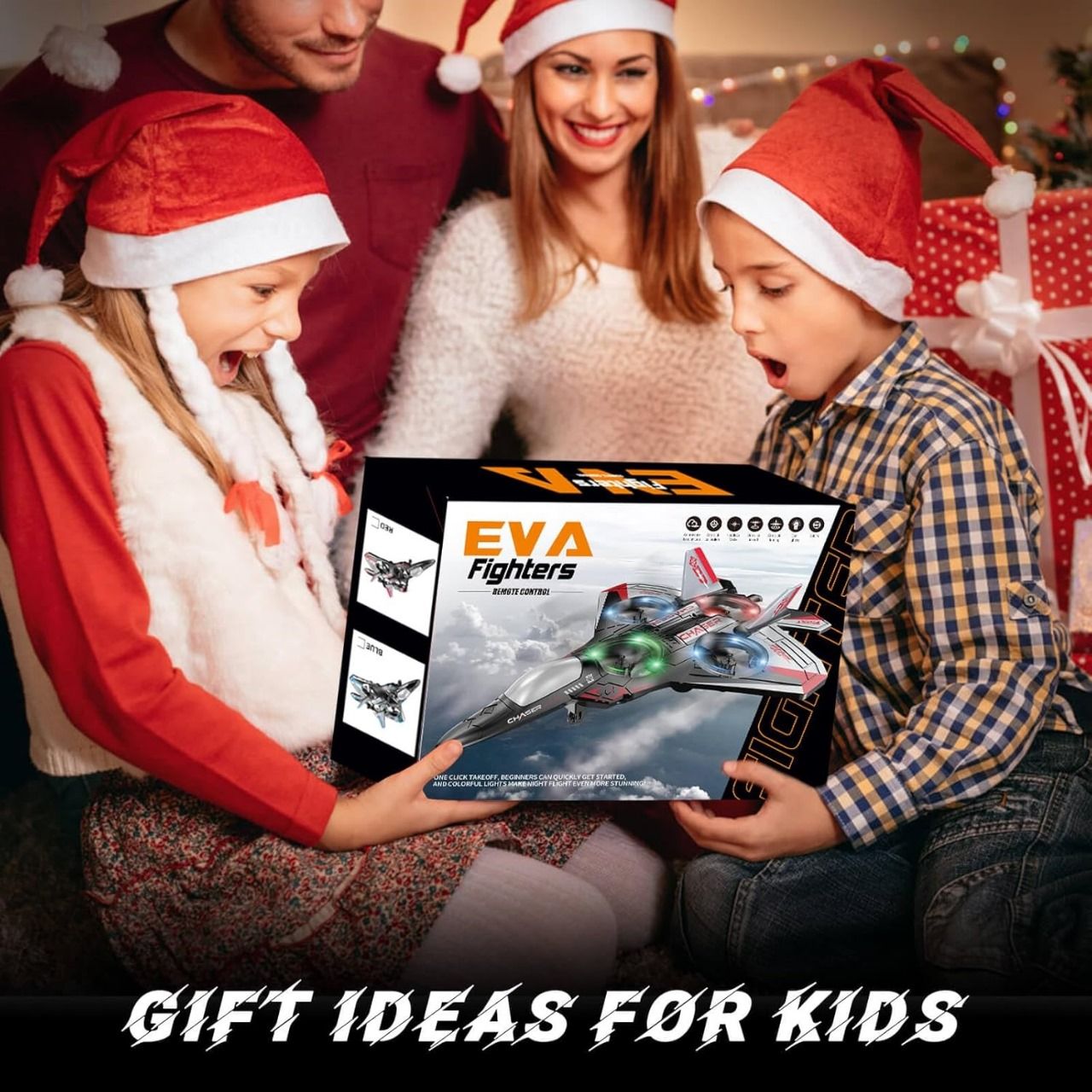RC Aircraft Drone Jet With Lightning Effect & Rechargeable Batteries | EVA Fighters
