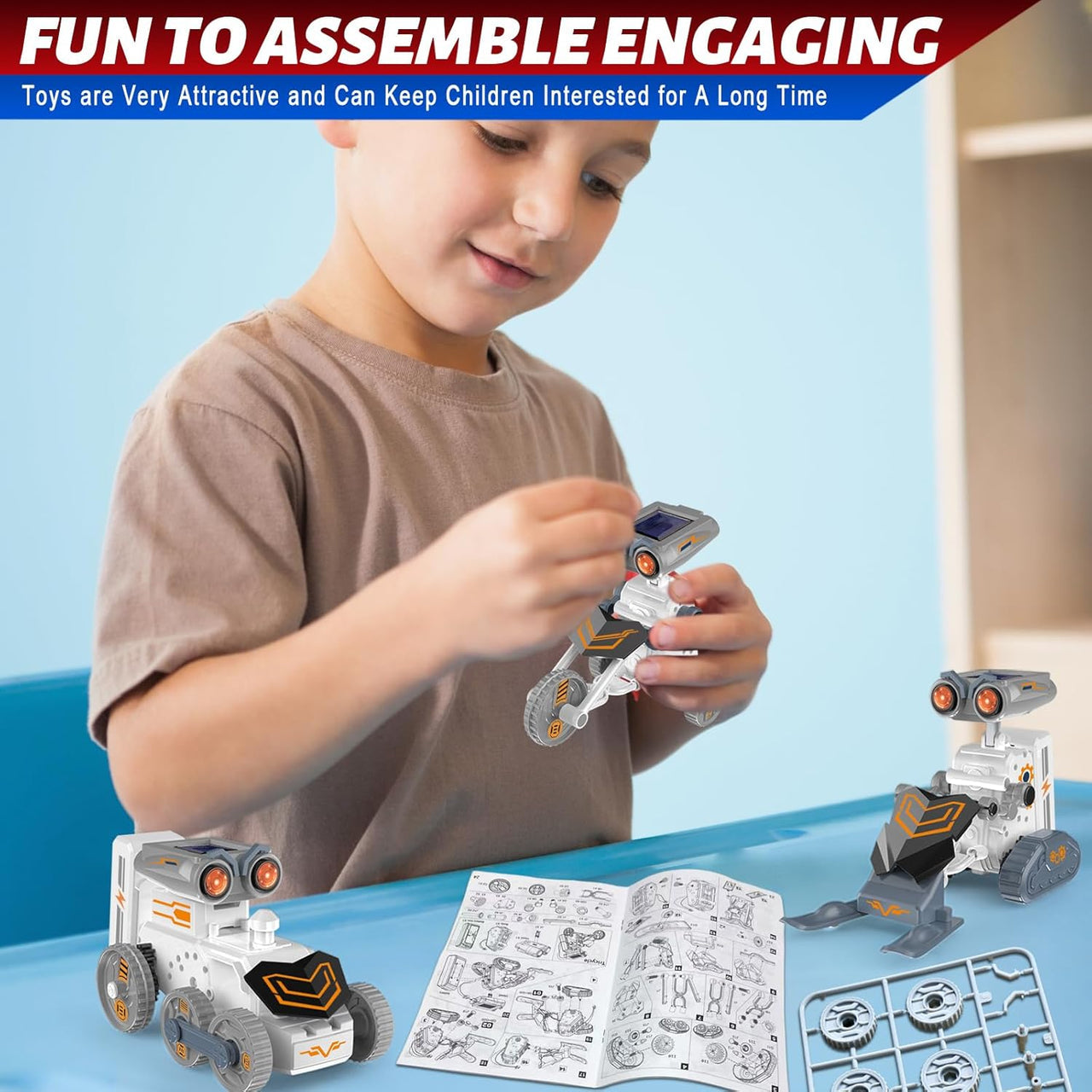 Solar Robot Creation Kit | 14in1 Powered By Sun Robot | DIY STEM 14in1 Robot