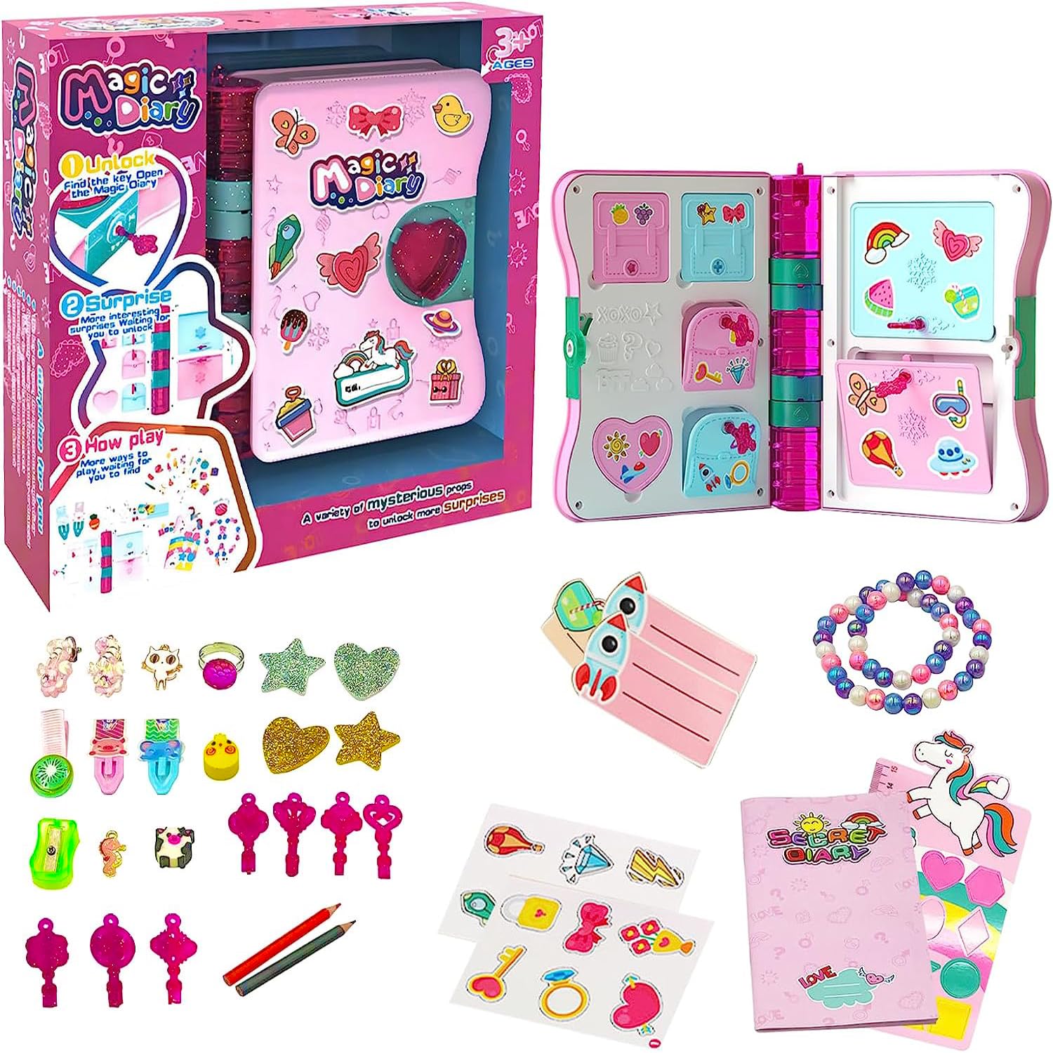 Mystery Treasure Book Magic Diary & Stationery Set for Girls – The Toy ...