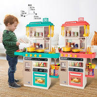 Spray Kitchen Play Set | 50 Pcs Accessories | Water Circulation System & Detailed Toys