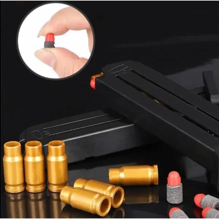 Glock Realistic Shell Ejection Gun | Soft & Warm Bullets With Silencer