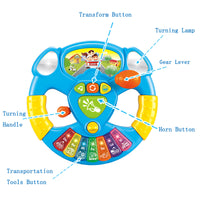 My Baby Steering Wheel | Songs,Light,Note Key & Transport Toy For Kids