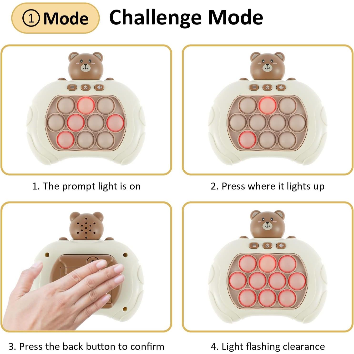 Popit Quick Push Game | Light Up Fidget Game For Kids