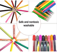 208Pcs Super Mega Art & Drawing Set | Cool Color & Paint Kit For Kids