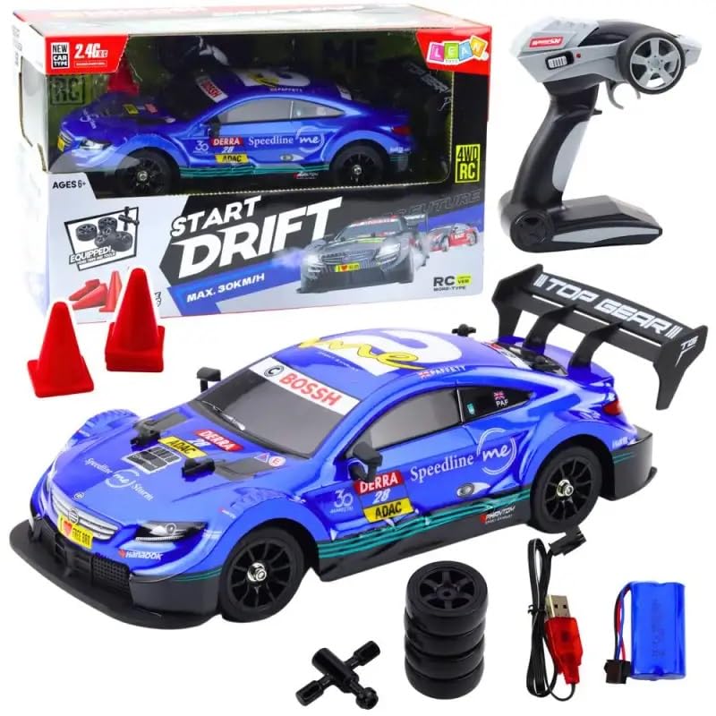 2.4GHz RC Drift Racing Car with Rechargeable Battery & LED