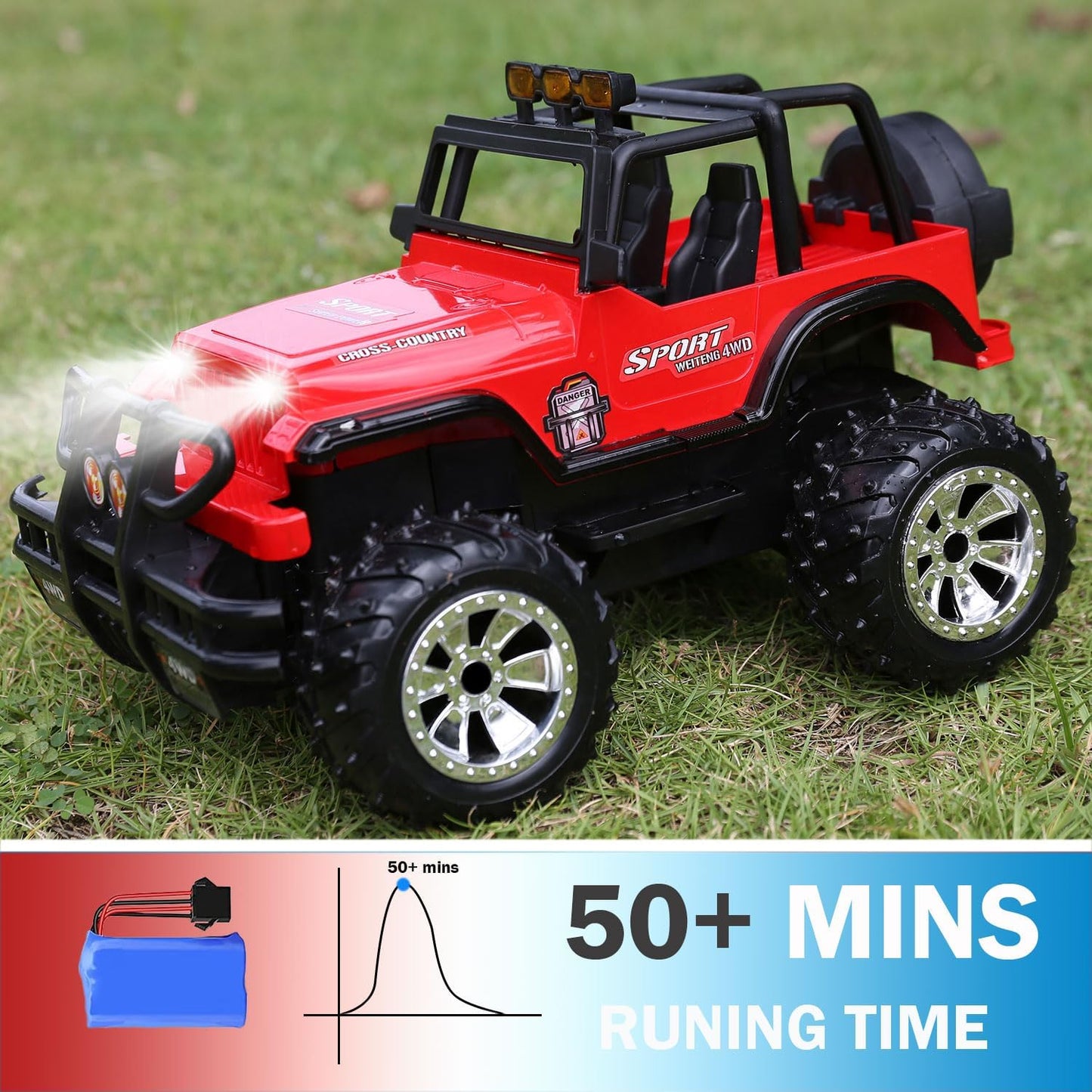 RC Off Road Jeep With Rechargeable Battery