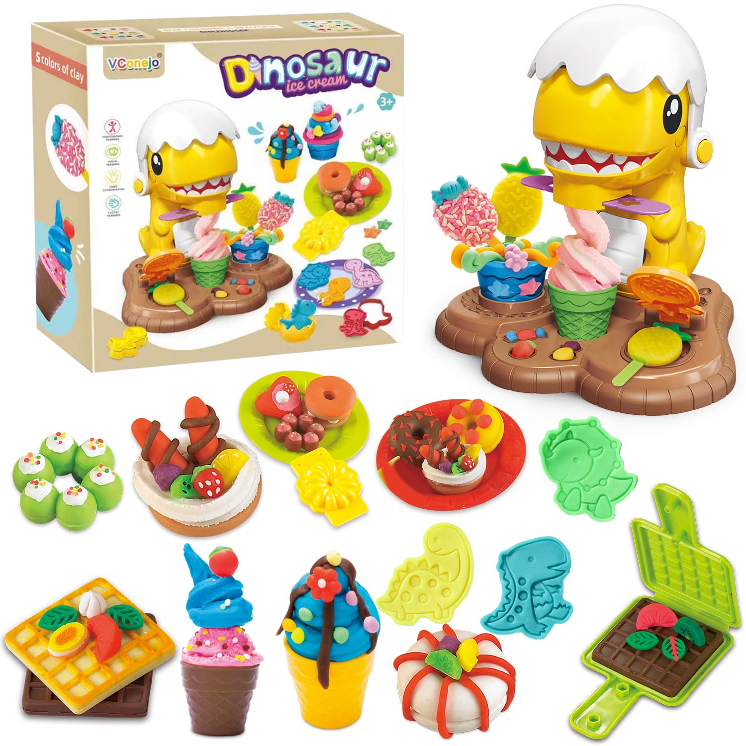 Dinosaur Color Dough Ice Cream Machine Playset