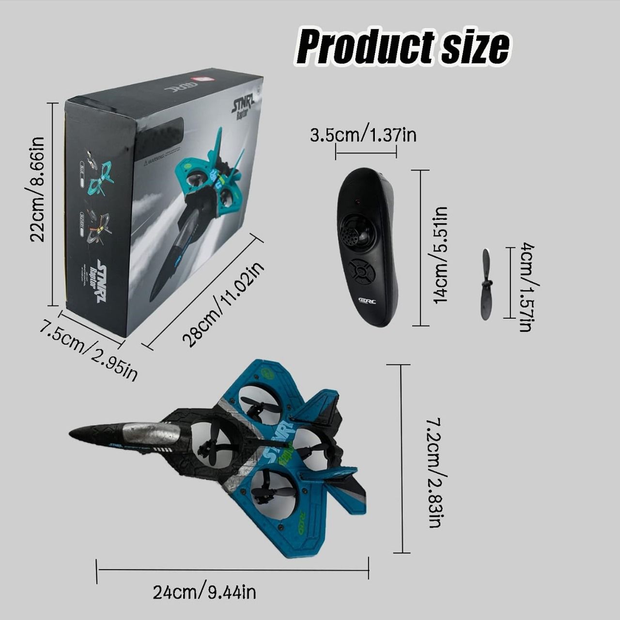 4DRC Remote Control Aircraft Drone Jet With Rechargeable Batteries & Lighting Effects