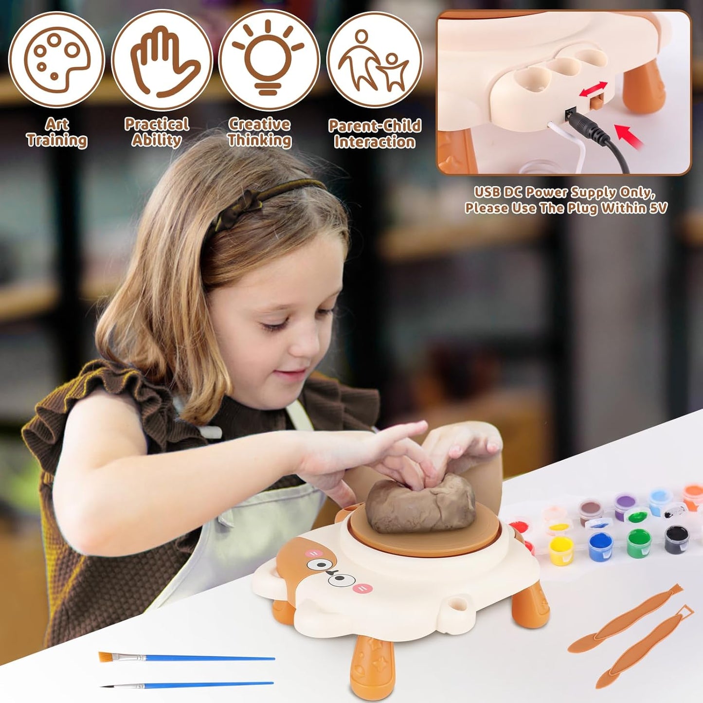 Pussy Cat Ceramic Machine Pottery Kit for Kids