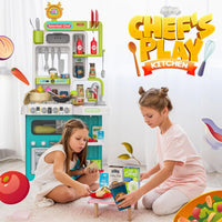 95Pcs Kitchen Playset With Steam & Lightning Effect | Pretend Play Toy | Talented Chef