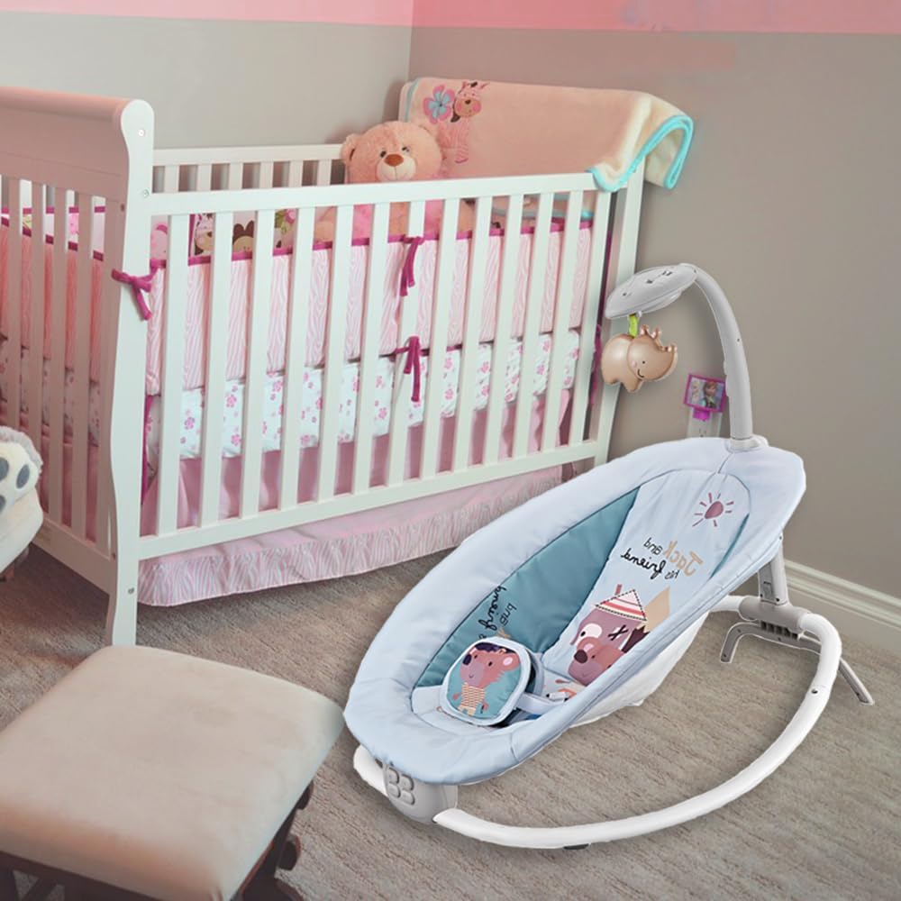 Rhythamic Rocker Baby Rhythmic Rocker Portable Electric Cradle| With Vibration And Remo ...