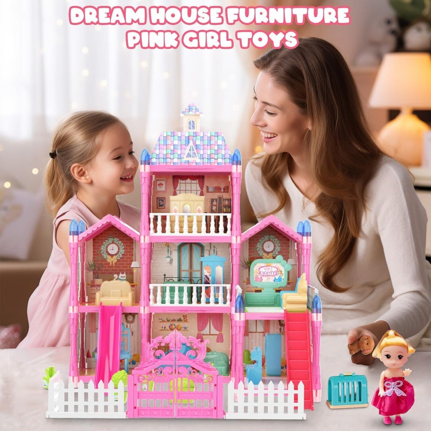 Doll House Role Play Set with Lightning Effects | 191 Pieces