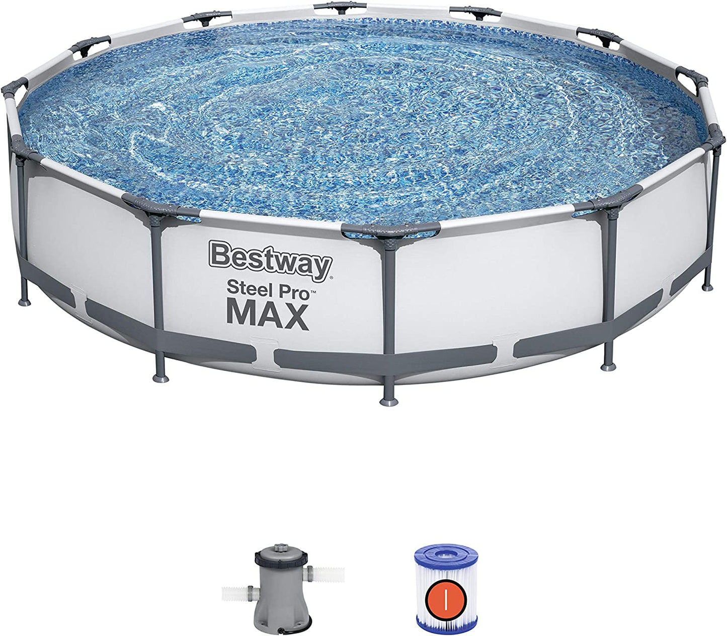 BESTWAY Steel Pro Round Swimming Pool 12ft x 2ft 6in