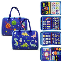 Learning Montessori Book | Hahaland 8 Pages Multi Functional Educational Book | Interactive Busy Book