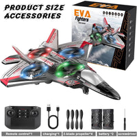 RC Aircraft Drone Jet With Lightning Effect & Rechargeable Batteries | EVA Fighters