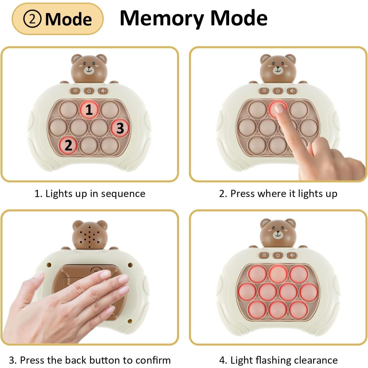 Popit Quick Push Game | Light Up Fidget Game For Kids