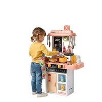 52 Pcs Spray Kitchen Set | Realistic Play Kitchen in Blue & Pink