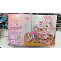 14 Rooms Doll House With LED Lights & Barbie Accessories