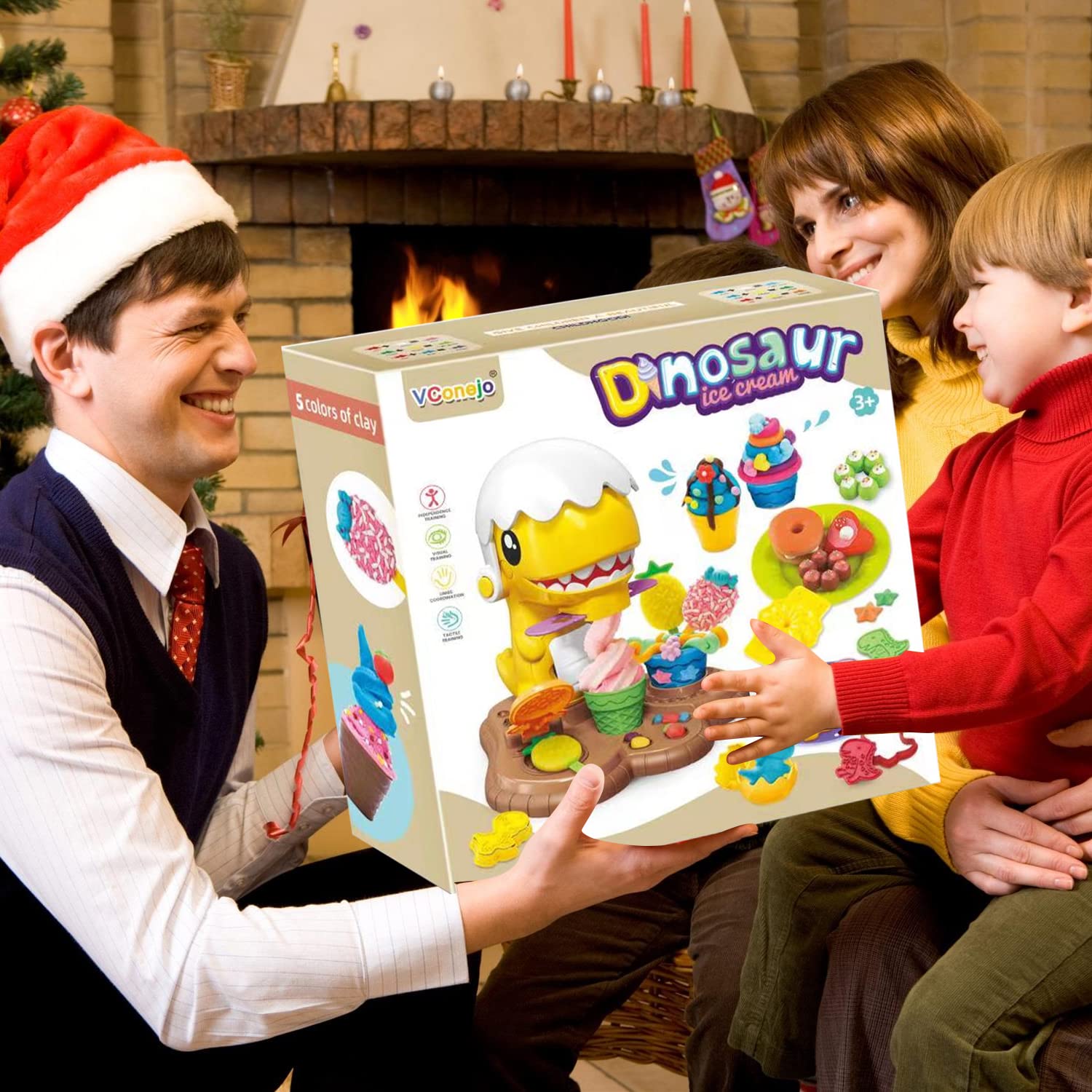 Dinosaur Color Dough Ice Cream Machine Playset