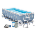 INTEX Rectangular Prism Frame Pool For Family & Kids 13ft 1.5in x 6ft 6.75in x 3ft 3.5in