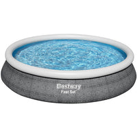 BESTWAY Inflatable Pool Set Above Ground With Filter Pump 15ft x 42in