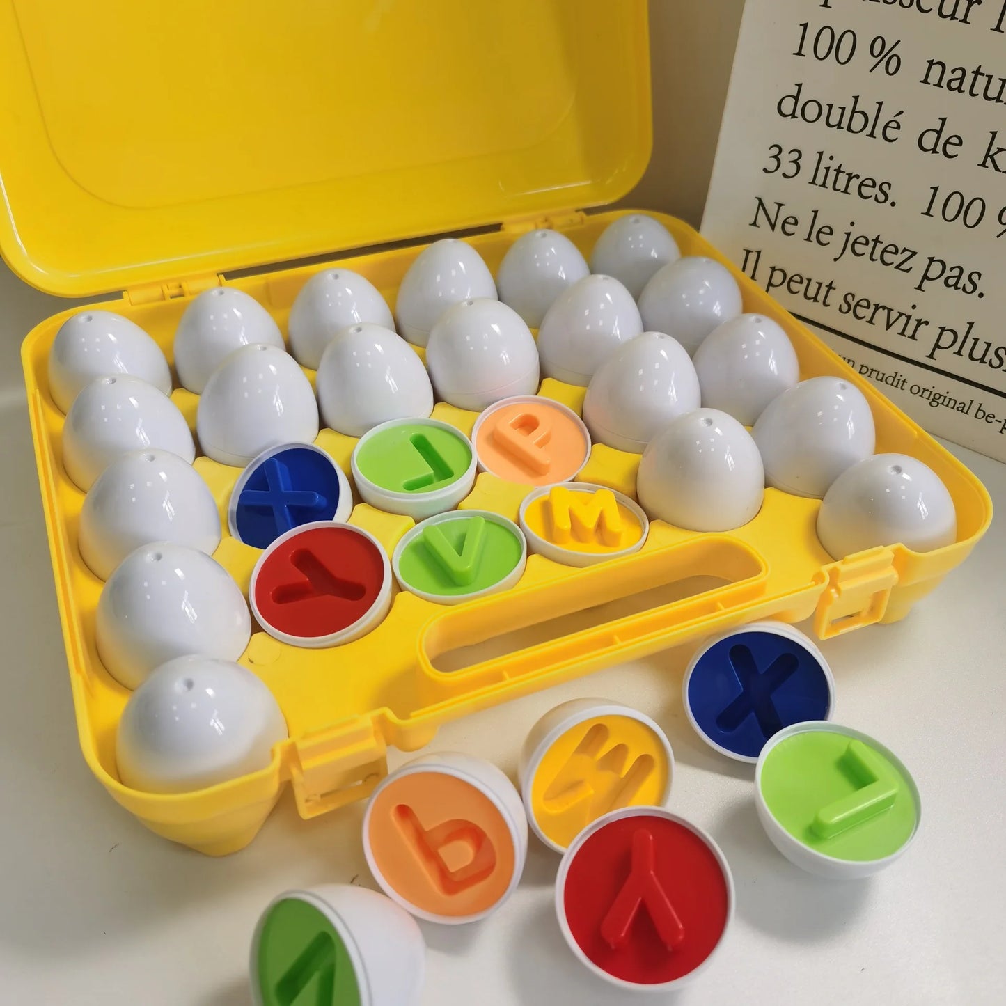 26 Pcs Set Of Colorful Matching Eggs For Kids
