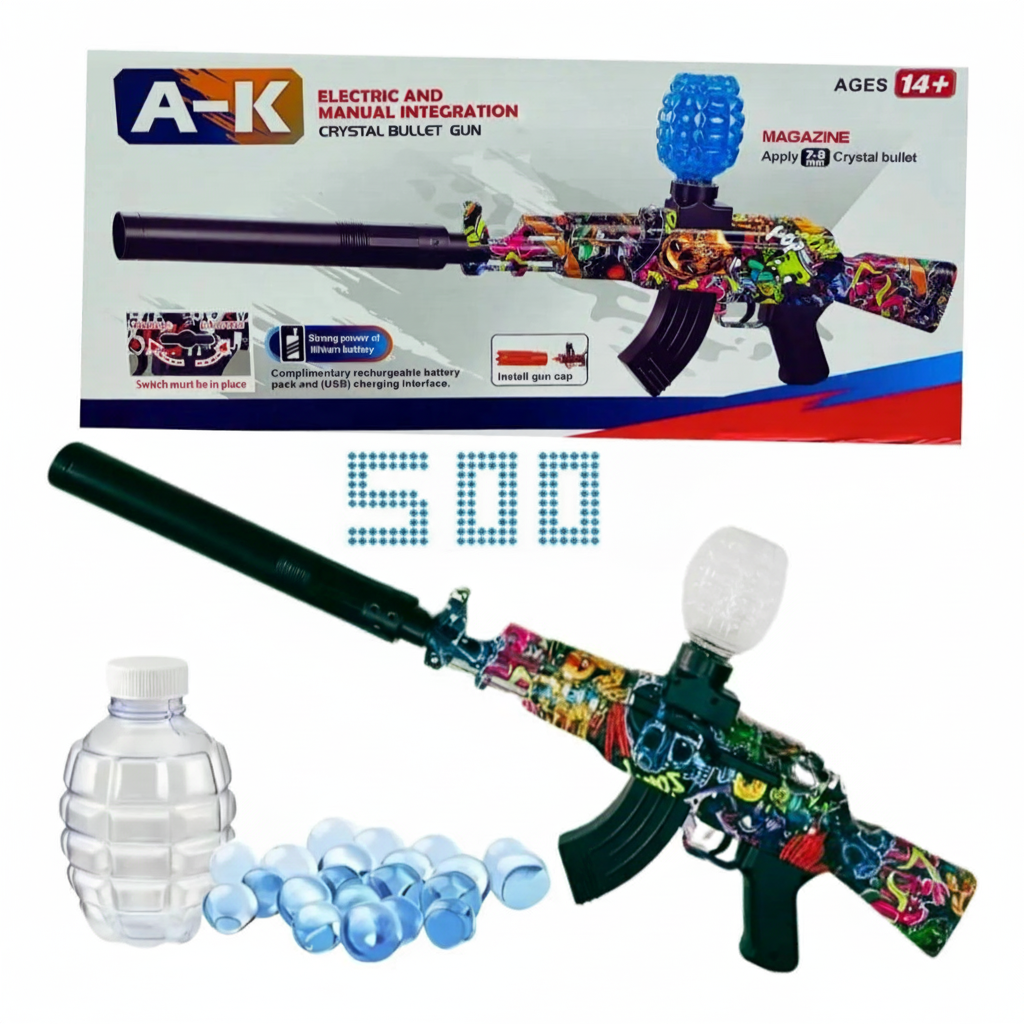 AK-47 Electric And Manual Gel Splatter Ball Blaster Gun | Integration Gun