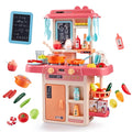 42 Piece Simulation Kitchen Playset with Water Spray, and Light