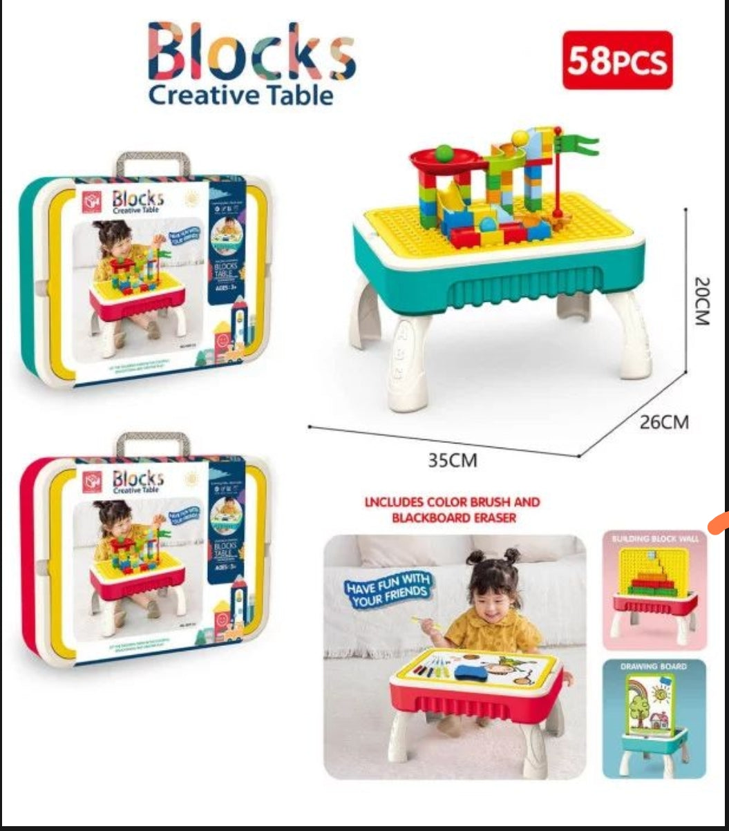 Blocks Creative Table | Building Blocks Table | Drawing Board